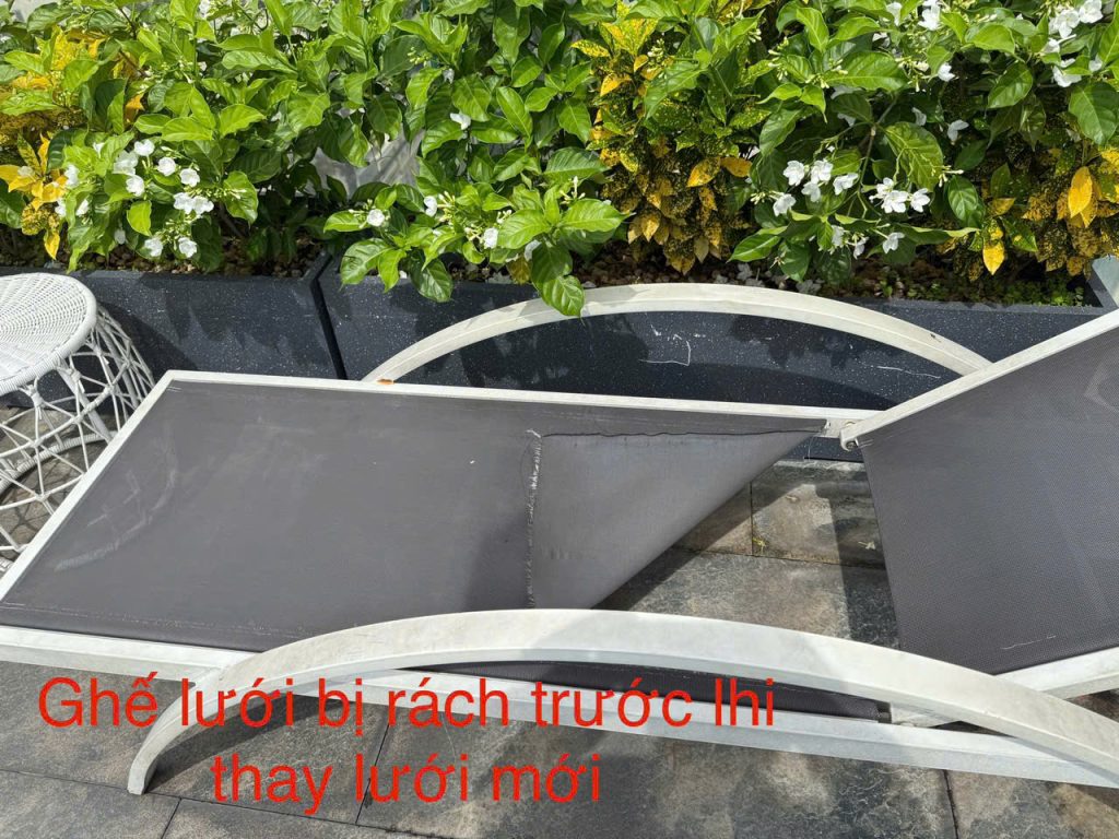 Thay lưới ghế nằm hồ bơi tận nơi 06/2026 quý khach co nhu cầu thay luói ghế liên hệ Minh Hung